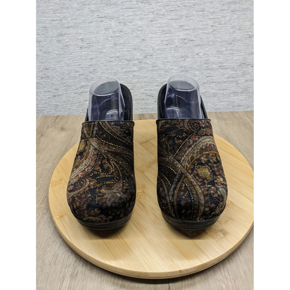 Dansko Paisley Clogs Comfort Slip On Shoes Work Casual Size 40 9.5 Velvet Fairy - Picture 2 of 11